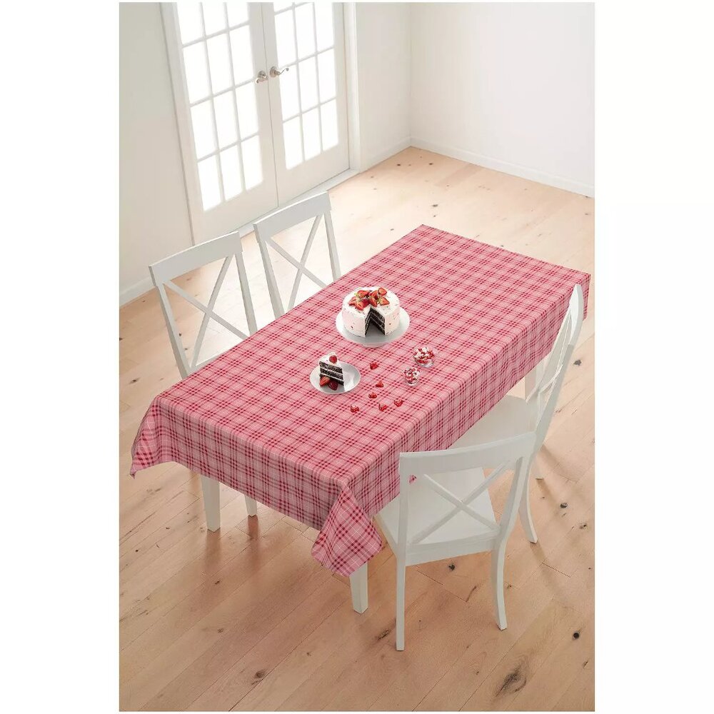 Celebrate Together Yarn Dye Tablecloth Color: Pink Icing, Size: 60" X 120"